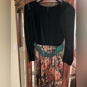 Lanz Originals Vintage Dress Velvet Green, Women's 10